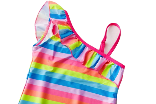 NWT GIRLS size 6X Beach Ready COLORFUL STRIPED ONE PIECE SWIMSUIT Your Choice - Picture 9 of 9