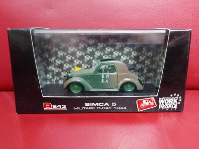 R243 Brumm Simca 5 D-Day Militare 1944 opened version OVP MIB 1:43