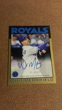 WHIT MERRIFIELD 2021 Topps 1986-Style Gold AUTOGRAPHED CARD 86-WM. #47/50.