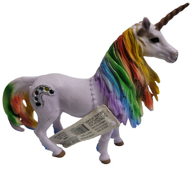 Unicorn Rainbow Colors & Hindquarter 3D Image Plastic Figure @ 6'' x 4'' x 1.5''