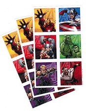3 Sheets Marvel Comics AVENGERS Assemble Scrapbook Stickers Thor Hulk Hawkeye
