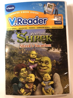 Vtech V.Reader Shrek's Vacation Game Very Good BOX 15