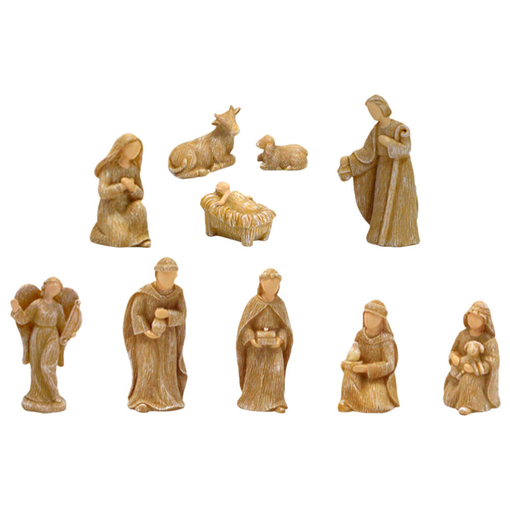 Christmas Decorations Nativity Scene Figurines Jesus Baby Manger eBay