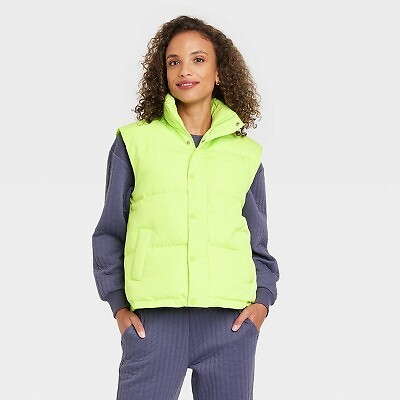 womens puffer vest xl