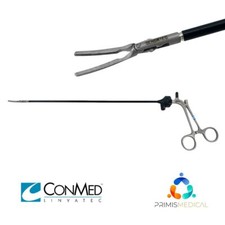 Linvatec 116808 Sensatec 5mm Atraumatic Curved Grasping Forceps 18-1/4"