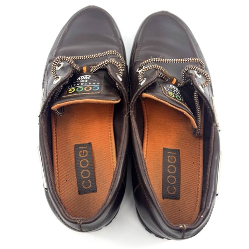 Seltene COOGI Luxus Leder Braun Penny Loafer Herren Größe 10 Designer Biggie Rap - Bild 8 von 13