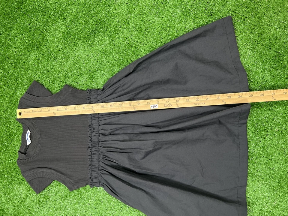 Vestido Mayoral Niñas 12 Gris Acanalado Tejido Corpiño Elástico Cintura Gorra Manga Patinador Foto 4 de 4