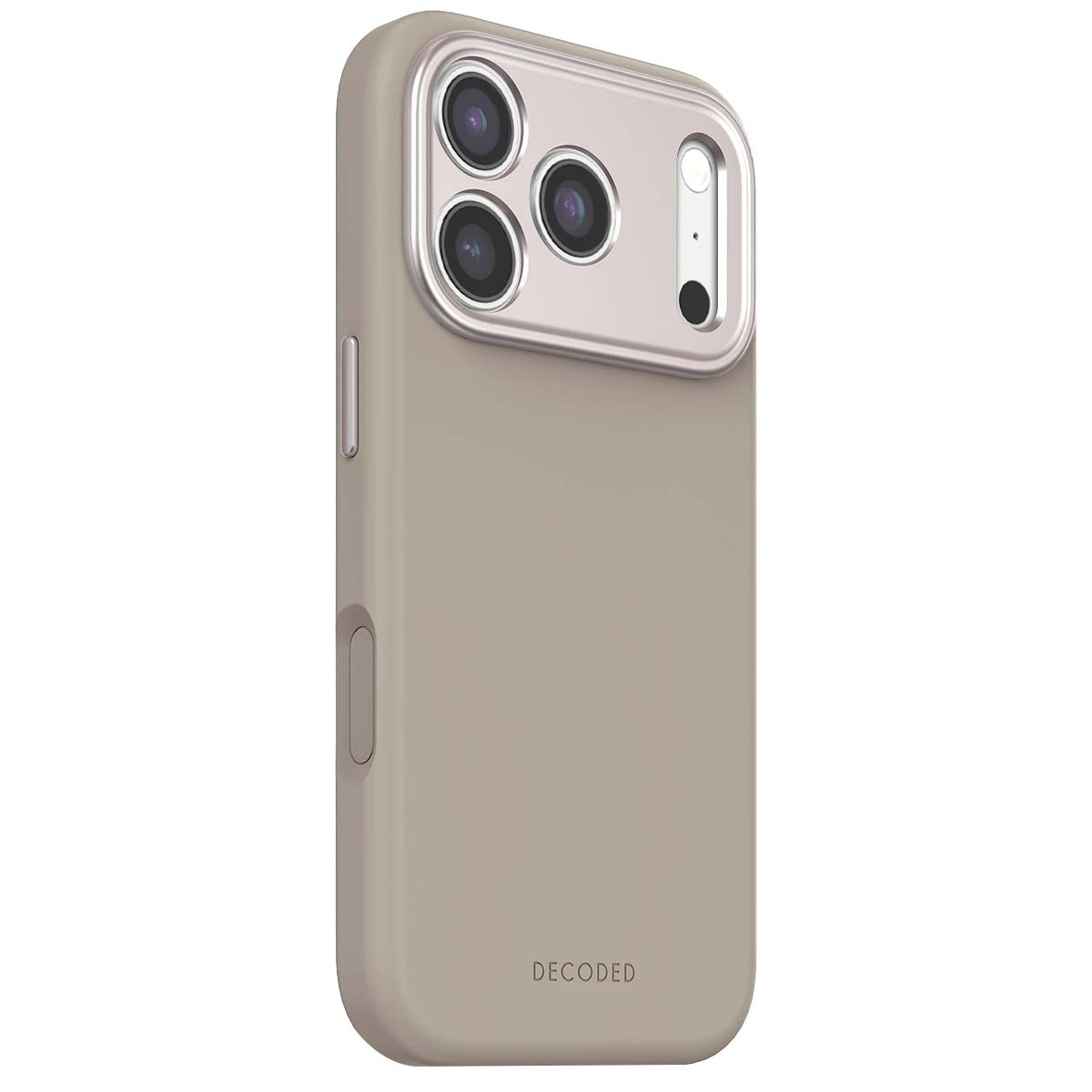 Coque iPhone 17 Pro en silicone antichoc couleur taupe