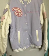 Walt Disney World Stoney Clover Lane SCL Varsity Jacket Lavender Adult Medium