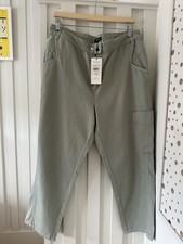 Whistles Pax Zip Front Trousers Premium Casual Organic Cotton Siz 16 RRP �99 New