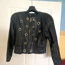 C&A Herren Biker Lederjacke schwarz kurz Gr. ...
