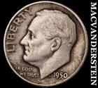1950 Roosevelt Dime- Silver- Scarce Better Date No Reserve #J7131