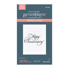 Spellbinders BetterPress Plate  Die Set - Happy Anniversary BP-278