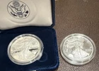 (Lot Of 2) 1987 S & 1989 S Proof $1 American Silver Eagle Dollars. No OGP Or COA