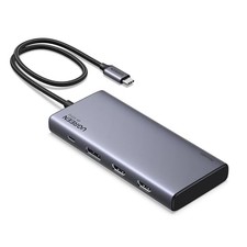 8 in 1 USB C Docking Station with Dual Monitor, 4K Triple Display USBC Hub