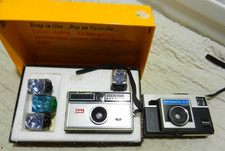 2 Vintage 1960s Kodak Instamatic 104 Camera Outfit w/ Box  X-15 Instamatic