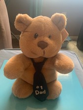 Vintage Russ Caress Soft Pets 1 Dad Light Brown Teddy Bear. Non-Allergenic