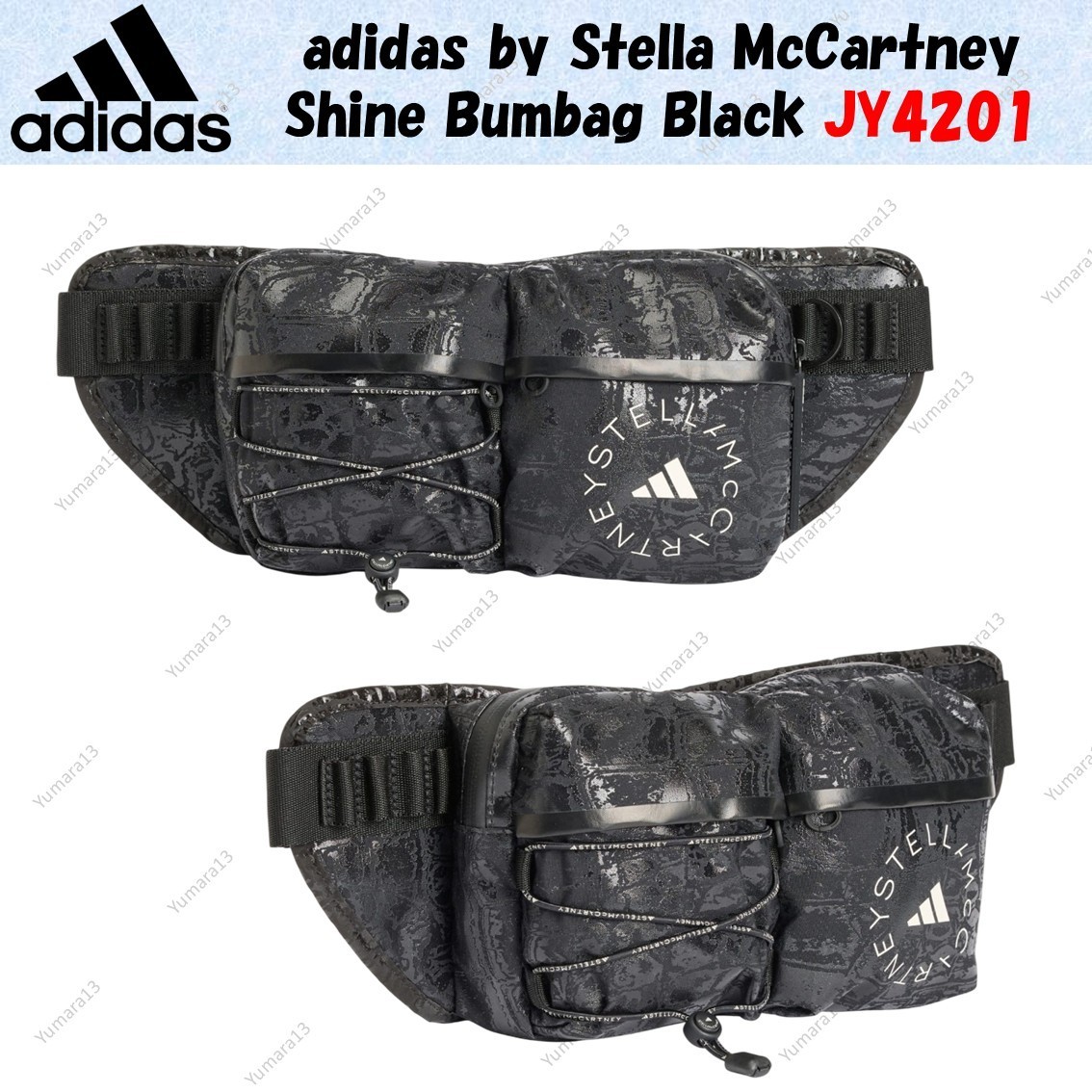 adidas by Stella McCartney Shine Bumbag Black JY4201 | eBay