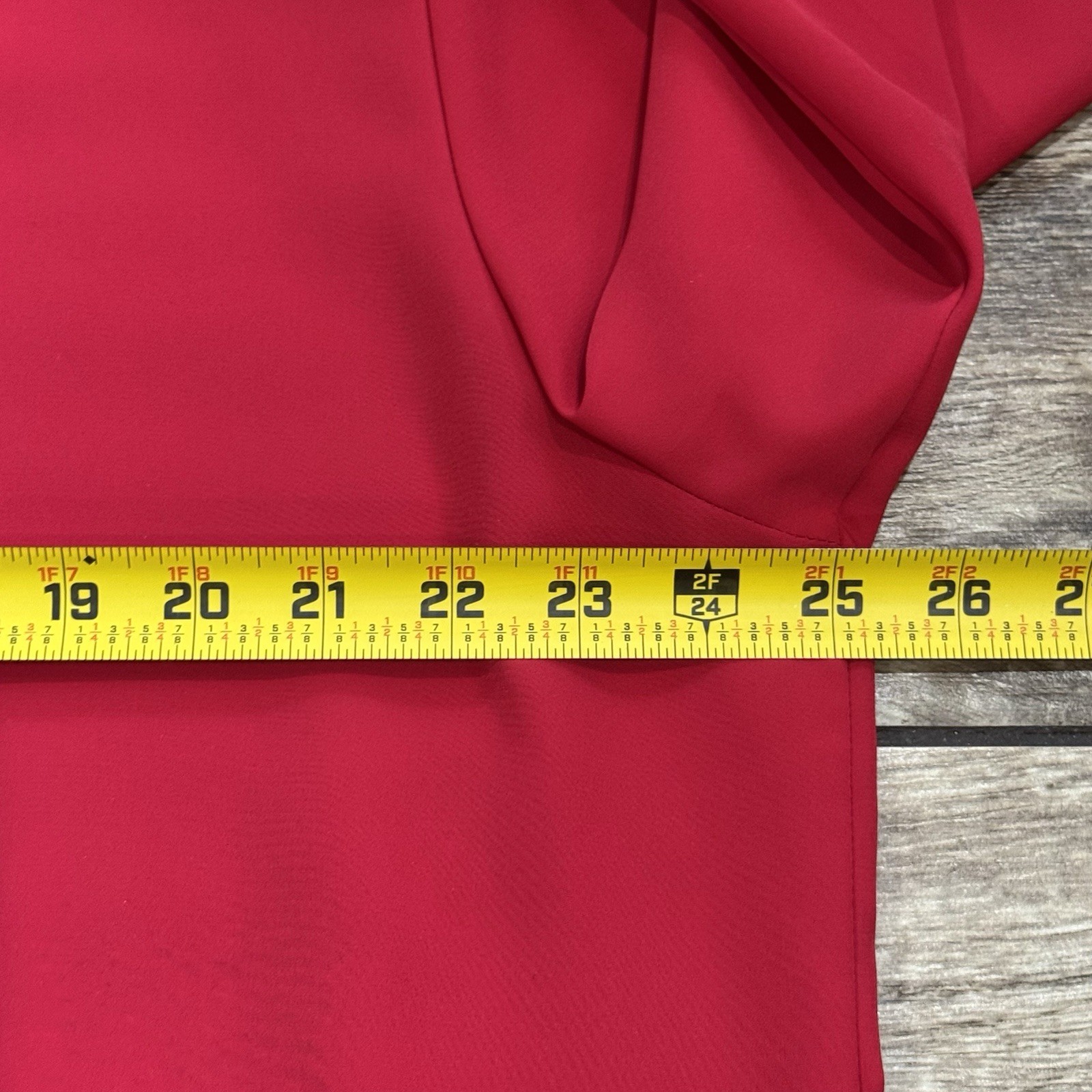 Vintage Red Notations Embroidered Button Down Shi… - image 10