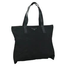 PRADA Tote Bag Nylon Black Auth yk16893