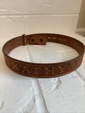 Vintage Tooled Leather  Kathy  Personalized Western Style Cowgirl Belt
