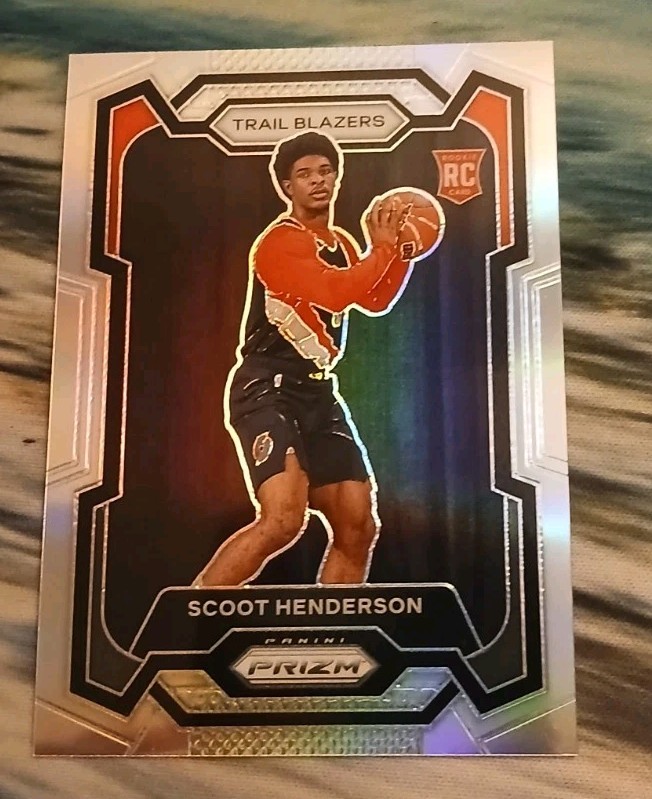 2023-24 PANINI PRIZM SCOOT HENDERSON RC #141 TRUE SILVER SP  TRAILBLAZERS   MINT