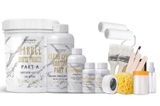 White Marble Countertop Paint Kit - Epoxy Countertop Refinishing Kit