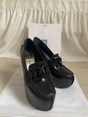 Women 6.0US Givenchy Black High Heels Loafers Limited Edition VHTF Designer Coll