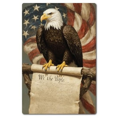 Magnet Me Up We The People Car Magnet - 4x6 Bald Eagle & American Flag Decal