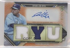 2021 Topps Triple Threads Relics Amber /18 Hyun-Jin Ryu #TTAR-HJR1 Auto 0g27