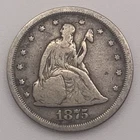 1875-S Seated Liberty Twenty Cent Piece 20c San Francisco Silver Key Type Coin