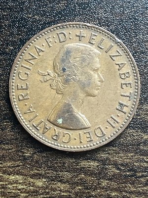 1963 Great Britain UK One 1 Penny XF Extremely Fine Elizabeth II