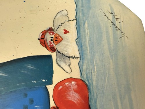 Noah's Ark Folk Art Painting Hand Painted On Wood Signed Country Cute Bible Holy - Picture 5 of 14
