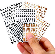 6 Sheets Alphabet Stickers Small Number Stickers Letter Sticker Mini Alphat Acce