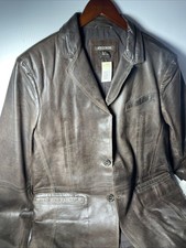 Stetson Genuine Leather Jacket Men s Medium Black Zip Up Classic Style Lined