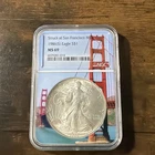 1986(S) Silver Eagle NGC MS69 Struck at San Francisco - 1st Year - Bridge Core