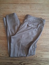 IZOD Golf Stretch Womens Sz 16 Chino Pants Side Pocket Beige Lightweight EUC