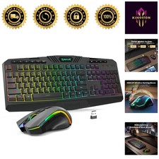 Multi-Mode Wireless Gaming Keyboard and 4800 DPI Mouse - Ultimate Gaming Setup