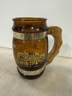 Vintage Scotland Beer Glass, Brown Wooden Handle, Rare Small  1970’s — photo 3