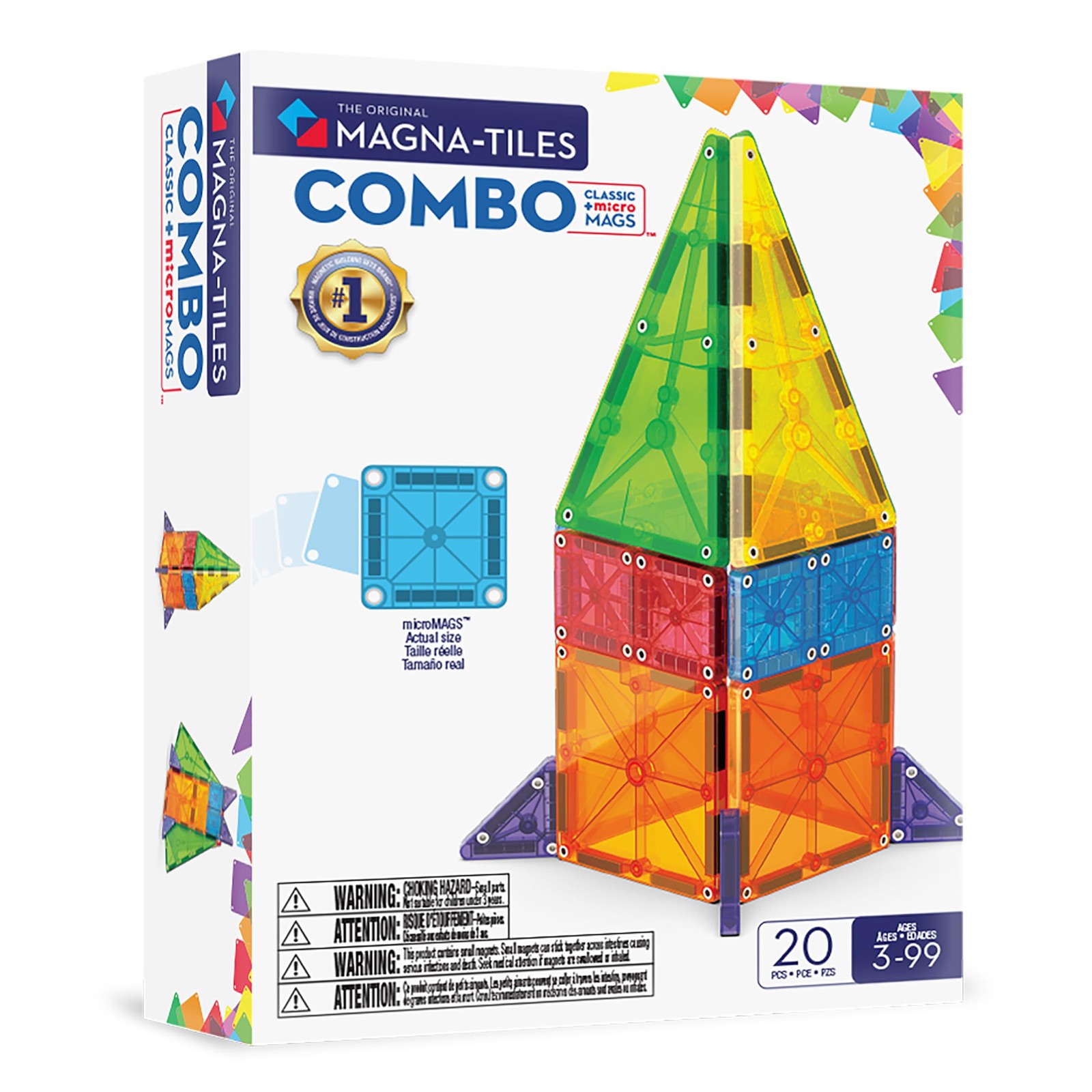 MAGNA-TILES 20-delige combo magnetische bouwset - het originele magneetbouwmerk 6790₽