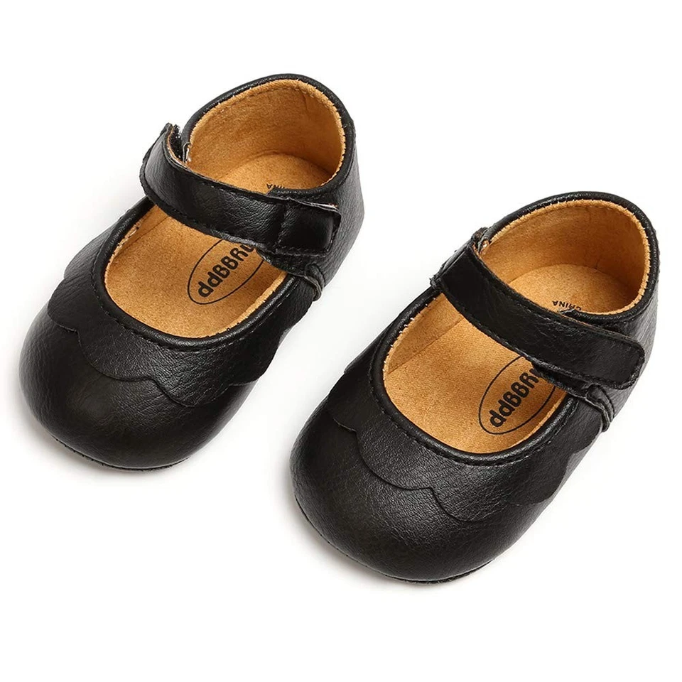 Bebés Niñas Mary Jane Pisos Antideslizantes Suela de Goma Suave Infantil Tenis Niño Pequeño... Foto 4 de 4