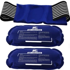 Reusable Gel Ice Pack Set for Hot Cold Therapy – Pain Relief Injuries