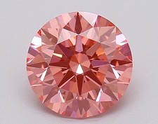 1.04Ct Fancy Vivid Pink Color VVS2 ROUND Cut IGI Certified Lab Grown CVD Diamond