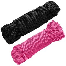 Nylon Twisted Rope - Highly Durable  Slightly Shiny Design Braided Polyester...
