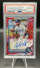 2022 Bowman Chrome Alexander Ovalles 1st Red Shimmer Refractor Auto /5 PSA 10