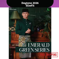 Elrah Exclusive 2026 SlimFit Baju Melayu Traditional Malay Attire Free Sampin
