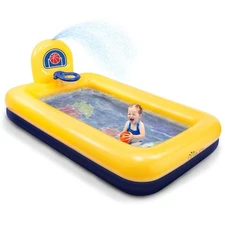 Kiddie Pool, Inflatable Kids Pool, Summer Water Party Inflatable Pool for Bac...