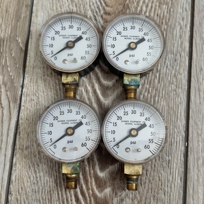 #ad Banner Equipment 0 60 PSIG Pressure Gauges Lot of 4 $18.84