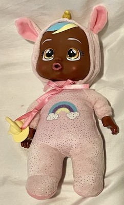 Cry Babies Tiny Cuddles 10  Baby Doll-Jassy Unicorn Costume African American