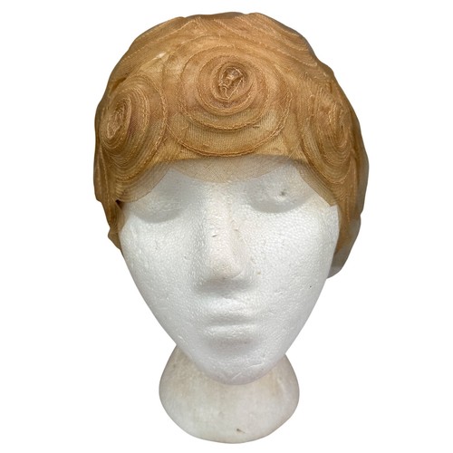 Vintage 1920's Women's Cream Crin "Horsehair" Skullcap
